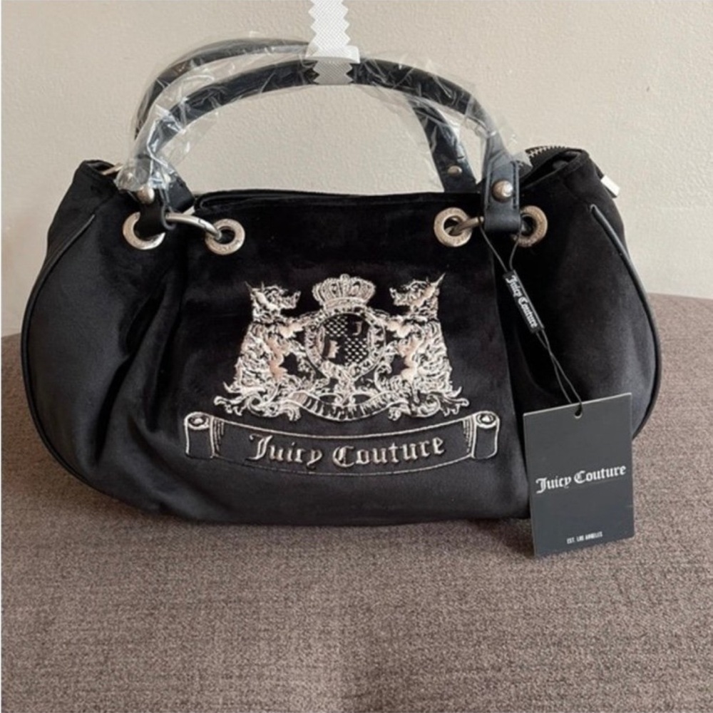 Juicy Couture black UK fluffy bag